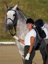 Carolynne with Macareno, a P.R.E. stallion